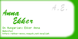 anna ekker business card